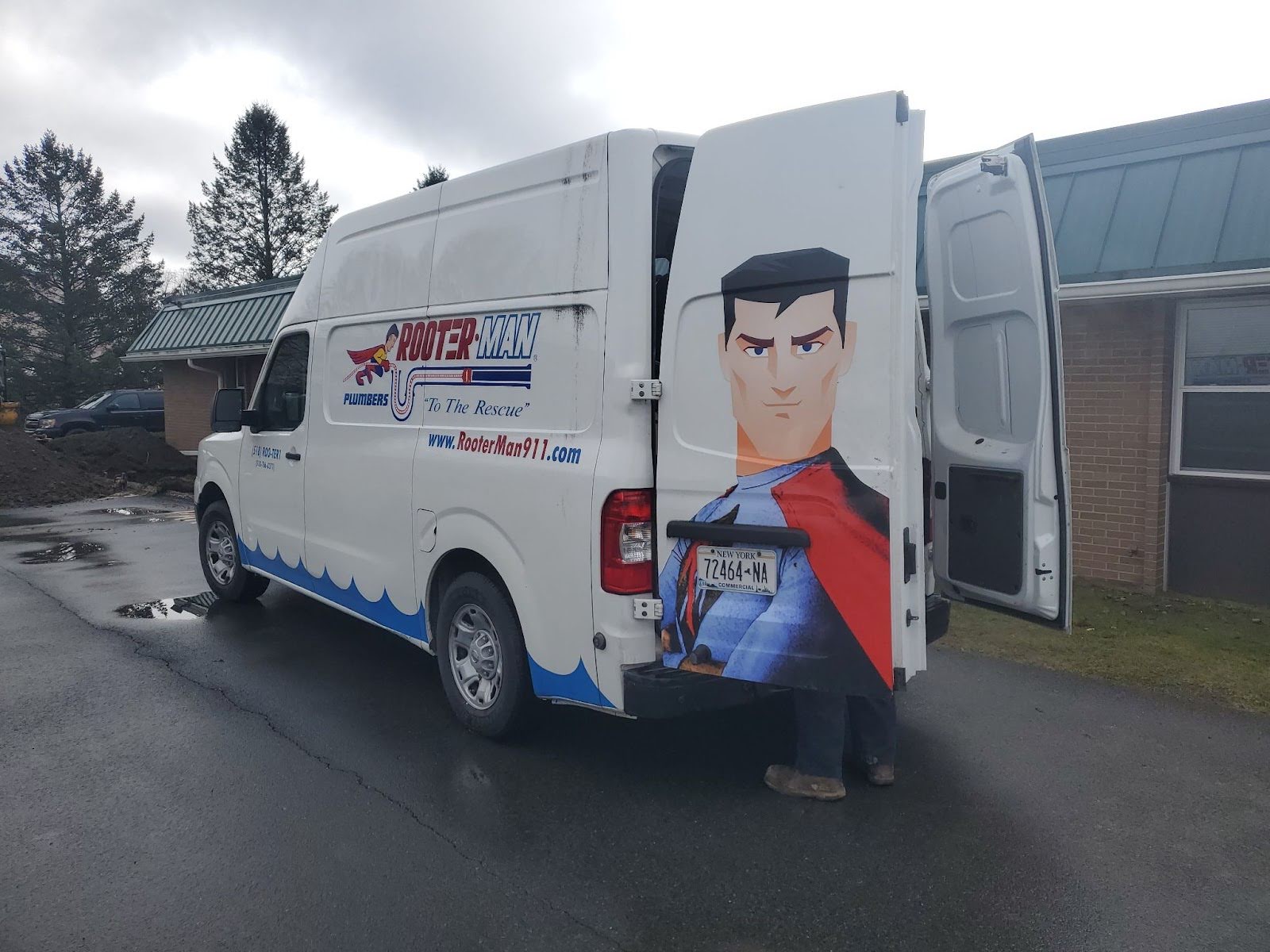 Rooter Man truck on its way to provide Clifton Park Septic and Grease Trap Pumping